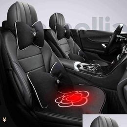 Cushion/Decorative Pillow 12V Heated Car Seat Cover Heating Electric Cars Seats Protect Mat Cushion Hot Keep Warm Universal In Winte Dhwgb