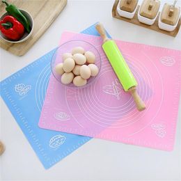 Table Mats 40x30cm Silicone Baking Cake Dough Fondant Rolling Kneading Mat With Scale Cooking Plate Kitchen Tool