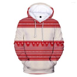 Women's Hoodies 2023 Christmas 3D Print Hooded Sweatshirt Women/Men Casual Clothes 6-12