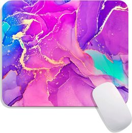 Pink Gold Marble Mouse Pad Pretty Personalized Premium-Textured Mousepads Design Non-Slip Rubber Base Computer Mouse Pads 2