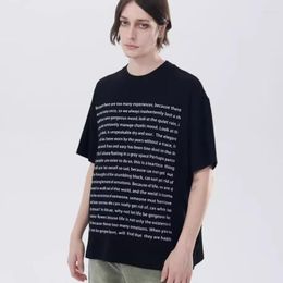 Men's T Shirts HIgh Fashion 2023 Short Sleeve O Neck Shirt Top Quality Oversized Poet Letters Prinshirt For Men