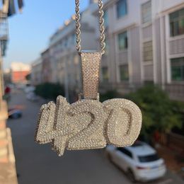 Designer personalizzato ghiacciato S925 Diamond Letter Ciondolo per uomini Mosang Stone Letter Hip Hop