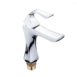 Bathroom Sink Faucets Faucet Basin Blacked Cold Water Mixer Tap Single Hole Mixing Valve