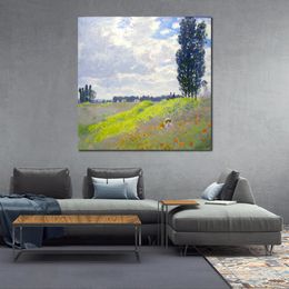 Famous Paintings by Claude Monet Walk in The Meadows at Argenteuil Impressionist Landscape Hand Painted Oil Artwork Home Decor