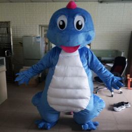 2018 Factory blue red dinosaur mascot dino costume for adult to wear302s