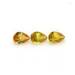 Loose Gemstones Wuzhou Wholesale Natural Yellow Sapphire Pear 2.5x1.5mm Naked Gemstone For Jewelry