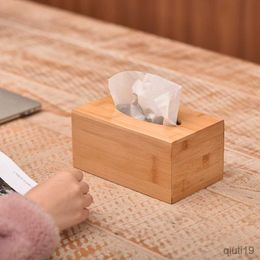 Tissue Boxes Napkins Creative Bamboo Tissue Box Restaurant Hotel Storage Tissue Extraction Box R230714