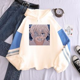 Men's Hoodies 2023 Fashion Anime Tokyo Revengers Patchwork Sweathsirts Women Harajuku Hurt Chifuyu Matsuno Manga Loose Casual Clothing