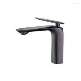 Bathroom Sink Faucets Gun Ash Brushed Gold Basin Faucet Household Washbasin All Copper And Cold