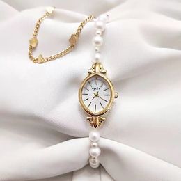 Women s Watches No fade brass band watch Japanese women s luxury retro quartz natural freshwater pearl bracelet shell 230714