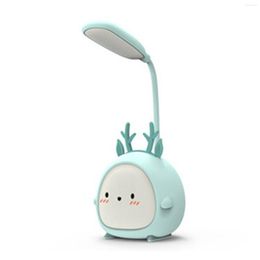 Table Lamps LED For Desk Cute Antelope Design Reading Light Flexible Neck With Colourful Night Gift Students Kids