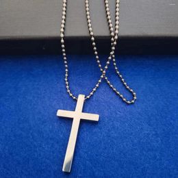 Chains Titan Kreuz Pure Titanium Crucifix With 2.4MM Wide Beads Chain
