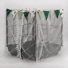 Cat Carriers Bird Cage Net Parrot Splash-Proof Cover Pet Anti-Mosquito Yarn Summer Light And Breathable
