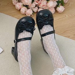 Dress Shoes 2023 Summer Marie Jane Sweet Bow Women Chunky Sandals Designer Trend Lolita Ballet Dance Ladies Zapatos