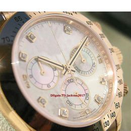 Christmas gift Original box certificate Mens Watches 116508 Mens Yellow Gold White Mother Of Pearl Diamond Watch 40mm270H