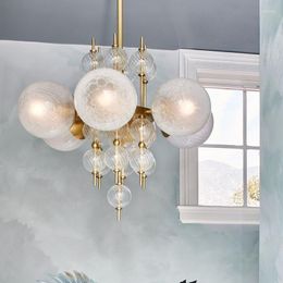 Pendant Lamps Postmodern Minimalist Living Room Bedroom Dining Chandelier Personality Design Glass Bubble Ball Magic Bean Art Lamp