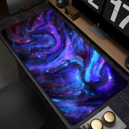 Purple Nebula Large Mouse Pad Gamer Computer Laptop Galaxy Large Mouse Pad Gaming Space Table Carpet Desk Mat Desktop Decoration