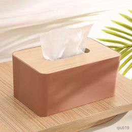 Tissue Boxes Napkins Home Kitchen Wooden Plastic Tissue Box Solid Wood Napkin Holder Case Stylish Bamboo Cover Hotel Storage Box Home Living R230714