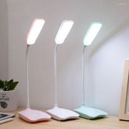 Table Lamps Dimmable 360° Hose USB Rechargeable Bedside Reading Touch Switch Desk Lamp LED Lights