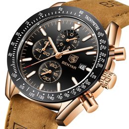 BENYAR Men Watches Brand Luxury Waterproof Sports Quartz Chronograph Military Watch Men Relogio Masculino Zegarek Meski3055