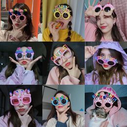 Sunglasses Birthday Headband Glasses Party Decorative Happy Dress Up Eyeglasses Children Women Headwear Po Props