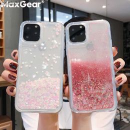 Liquid Quicksand Bling Glitter Phone Case For iPhone 14 13 12 11 Pro Max XS X XR 6 6S 8 7 Plus 5 5S SE Water Shine Silicon Cover L230619