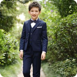 Men's Suits Formal Navy Blue Suit For Boys Single Breasted Black Child Wedding Costume Mariage Kids Blazers Ternos 3Piece