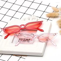 Sunglasses 2023 Ins Cat's Eye Fashion Small Frame Personality Sharp Angle Vintage Unique Sun Protection Cool Glasses UV 400