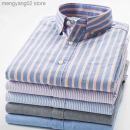 Men's Casual Shirts Large Size 8XL 7XL Men's Oxford Plaid Shirt For Male Long Sleeve High Quality Pure Cotton Soft Comfort Slim Fit Man Dress Shirts T230714