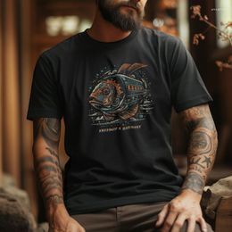 Men's T Shirts Vintage Pattern Print Shirt For Men Summer Loose Casual Short Sleeve O Neck T-shirts Leisure Oversized Tee Clothes