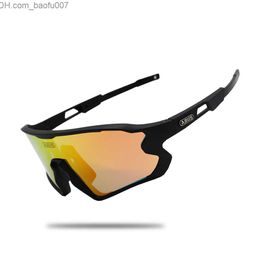 Sunglasses 5 lens bicycle glasses bicycle UV400 sports sunglasses men's anti glare lightweight bicycle glasses Z230809