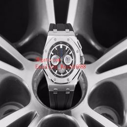 5 Style Wristwatches 42 mm 26480 Stainless Steel Case VK Quartz Chronograph Working Rubber StrapMens Watch Watches234g