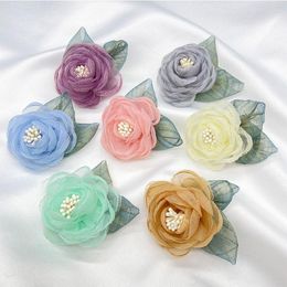 Decorative Flowers 3D Artificial Fabric Flower For Dress Wedding Bouquet Rose Jewellery Accessory Brooch Shoes Clothing Making Small