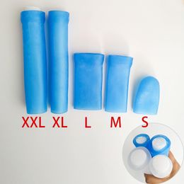Brinquedos de bomba S M L XL XXL mangas de pênis pennis manga extensora capa de silicone acessórios para ventosa de vácuo bombas extensão do pênis sexo para homem 230714
