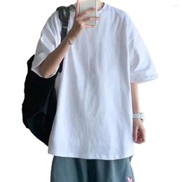 Men's T Shirts Solid T-shirts Breathable.half Sleeve Casual Clothing Loose Fit Pullovers Short Sportwear Street Wear Male