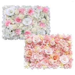 Decorative Flowers Artificial Wall Panel Backdrop For Wedding Shower