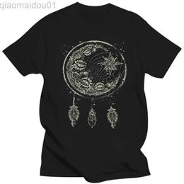 Men's T-Shirts Lost Gods Moon Dream Catcher Mens Graphic T Shirt Homme Customized Tee Shirt L230713