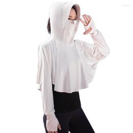Women's Jackets UPF50 Sunscreen Womens 2023 Summer Riding Anti-UV Ice Silk Shading Short Shawl Clothing 5530