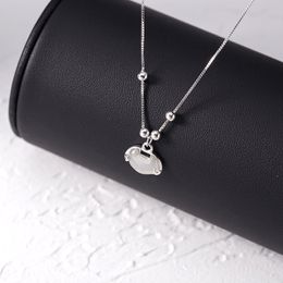 Pendant Necklaces Exquisite Crystal Lock Necklace For Women Anniversary Jewellery 925 Silver Chain Charm Lady Birthday Gift KOFSAC 230714