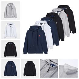 Designer Hoodie Polo Shirts Half Zipper Hoodies Business Sweaters Long Sleeve High Collar Twist Jumper Horse Embroidery Mens Autumn Tops Sweater Men