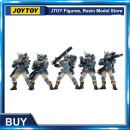 Action Toy Figures JOYTOY Action Figure Astra Militarum Tempestus Scions Squad 5PCS/SET Anime Military Model Gift 230714