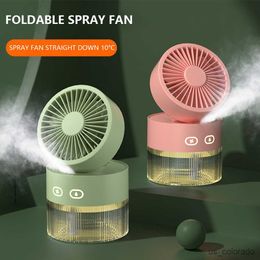 Electric Fans Air Humidifier Spray Fan Mini Air Conditioner Camping Fan USB Electric Fans Portable Air Conditioning Cooler for Home Office R230714