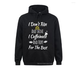 Men's Hoodies Print Womens Funny Coffee Gifts I Don't Rise Shine Jokes Mens Men Sweatshirts Clothes