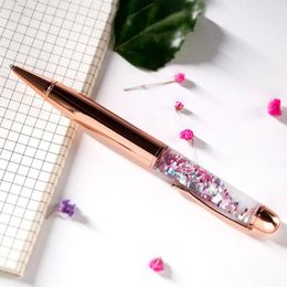 Luxury 1.0mm Metal Bling Sequin Ballpoint Pen Writing Pens S