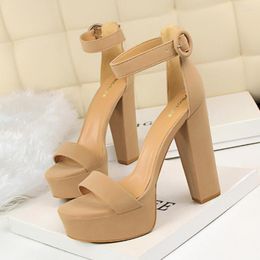 Dress Shoes Brand Elegant Sandals Women High Heels Pumps Super Heel 13cm Women'S Banquet Waterproof Platform Toe