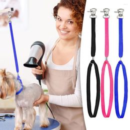 Dog Collars Pet Grooming Loops Adjustable Nylon Restraint Noose Solid Colour Leash Leads Safety Rope Classic Fixed Cat Supplies