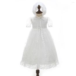 Girl Dresses Born Baby Dress 1 Year Old Baptism White Lace Clothes Infant Birthday Party Wedding Princess Kids Clothing 0-24m