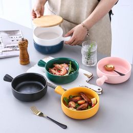 Bowls Kitchen Ramen Bowl Ceramic Noodle Household Salad With Handles Creative Restaurant Tableware Home Supplies Cookware