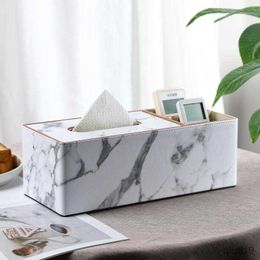 Tissue Boxes Napkins Leather Tissue Boxes Multifunctional Tissue Box Cover Napkin Holder Home Office Remote Control Storage Wipes Case Desk Organizer R230714