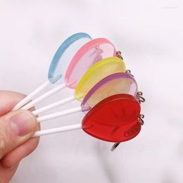 Keychains Imitation Cute Candy Lollipop Keychain Heart Star Lifelike Lolly Car Keyring Girl Bag Pendant Jewelry Student Lover Holiday Gift